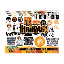 150 haikyuu bundle svg, cartoon svg, shoyo hinata svg