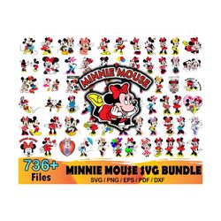 736 minnie mouse svg bundle, disney svg, minnie svg