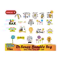 20 dr seuss bundle svg, dr seuss svg, cat in the hat svg