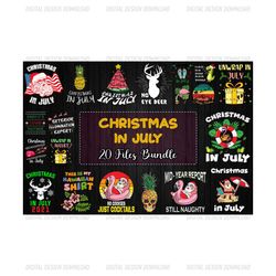 20 files christmas in july bundle svg, christmas svg, summer svg