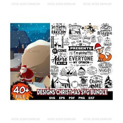 40 Designs Christmas Svg Bundle, Christmas Svg, Merry Christmas Svg, Xmas Svg, Quotes Christmas Svg, Christmas Svg Files