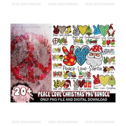 20 Files Peace Love Christmas Png Bundle, Christmas Png, Xmas Png, Merry Christmas Png, Peace Love Png, Christmas Clipar