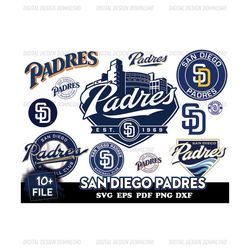 10 FILE San Diego Padres Svg Bundle