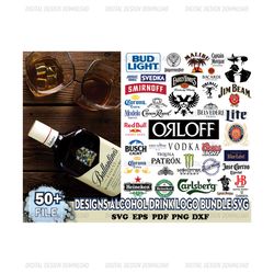 50 Designs Alcohol Drink Logo Bundle Svg, Beer Logo, Beer Svg
