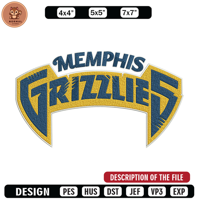 Memphis Grizzlies logo embroidery design, NBA embroidery, Sport embroidery,Embroidery design, Logo sport embroidery.jpg