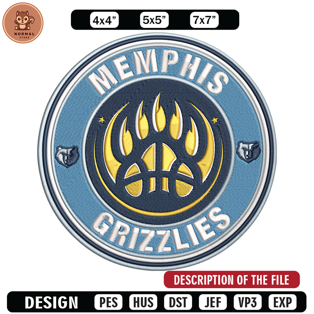 Memphis Grizzlies logo embroidery design, NBA embroidery,Sport embroidery,Embroidery design, Logo sport embroidery.jpg
