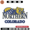 Northern Colorado logo embroidery design, College embroidery,Sport embroidery, logo sport embroidery, Embroidery design.jpg