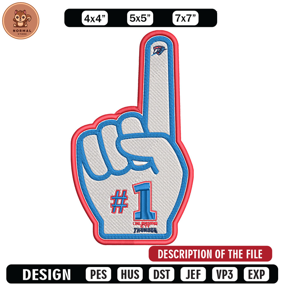Oklahoma City Thunder no 1 embroidery design, NBA embroidery,Sport embroidery,Embroidery design, Logo sport embroidery.jpg