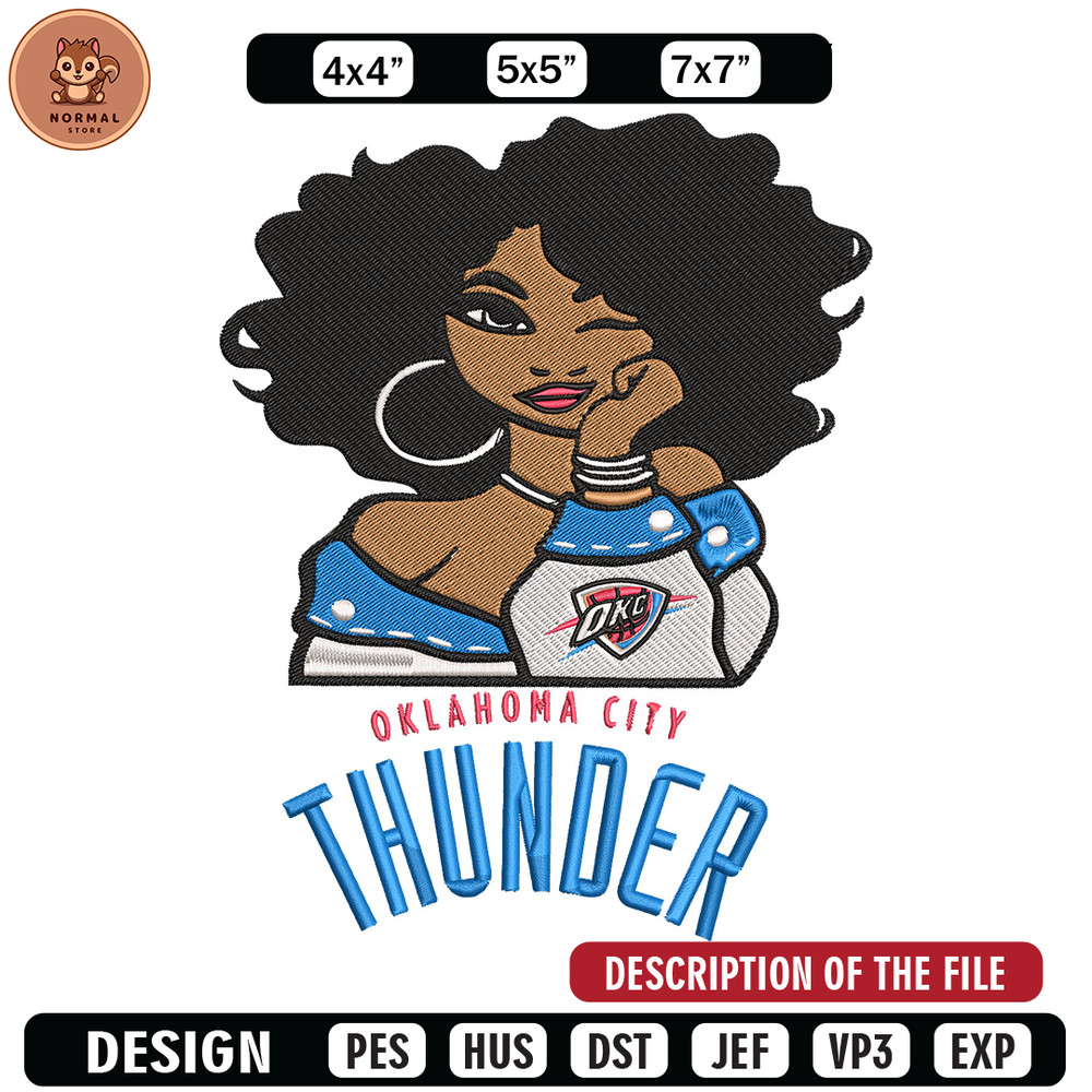 Oklahoma Thunder girl embroidery design, NBA embroidery, Sport embroidery, Embroidery design, Logo sport embroidery.jpg