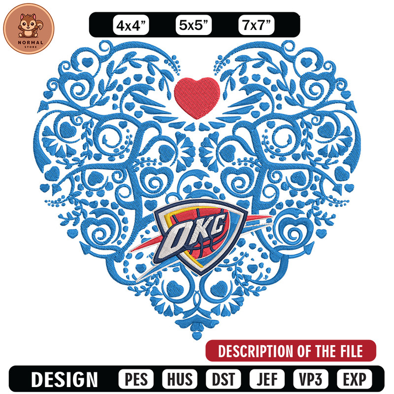 Oklahoma Thunder heart embroidery design, NBA embroidery, Sport embroidery, Embroidery design, Logo sport embroidery.jpg