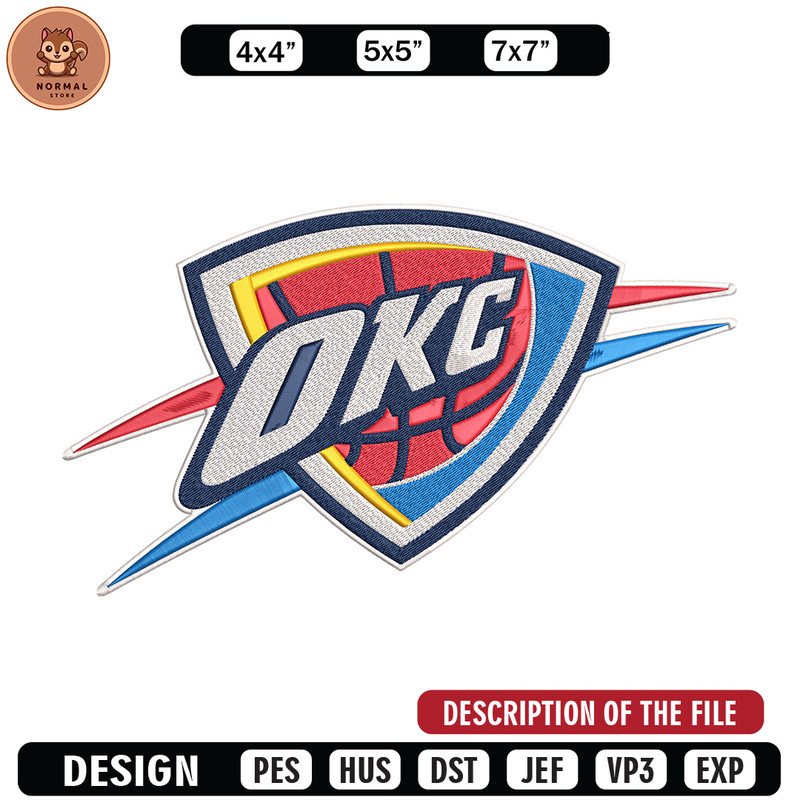 Oklahoma Thunder logo embroidery design,NBA embroidery, Sport embroidery, Embroidery design, Logo sport embroidery.jpg