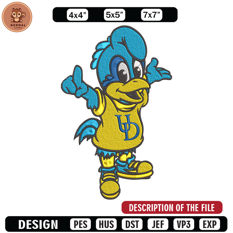 University of Delaware embroidery design, NCAA embroidery, Sport embroidery, Embroidery design ,Logo sport embroidery..jpg