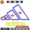 Adidas logo blue embroidery design, Sport Embroidery, Logo design, Embroidered shirt, Sport design, digital download.jpg