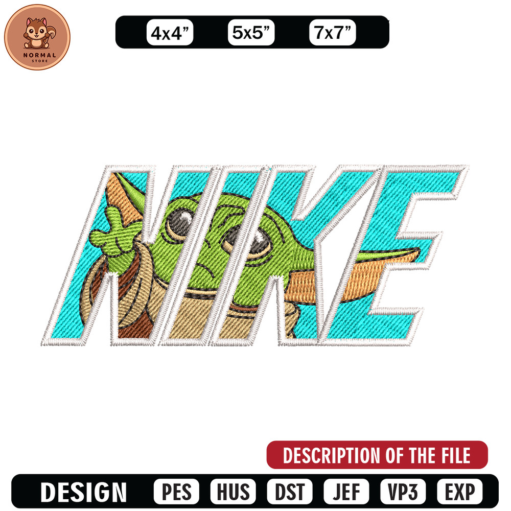 baby yota Nike embroidery design, baby yota embroidery, Nike design, logo design, logo shirt, Digital download.jpg