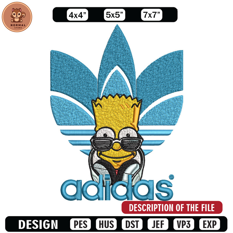 Bart simpson adidas Embroidery Design,Adidas Embroidery, Brand Embroidery, Embroidery File, Logo shirt, Digital download.jpg