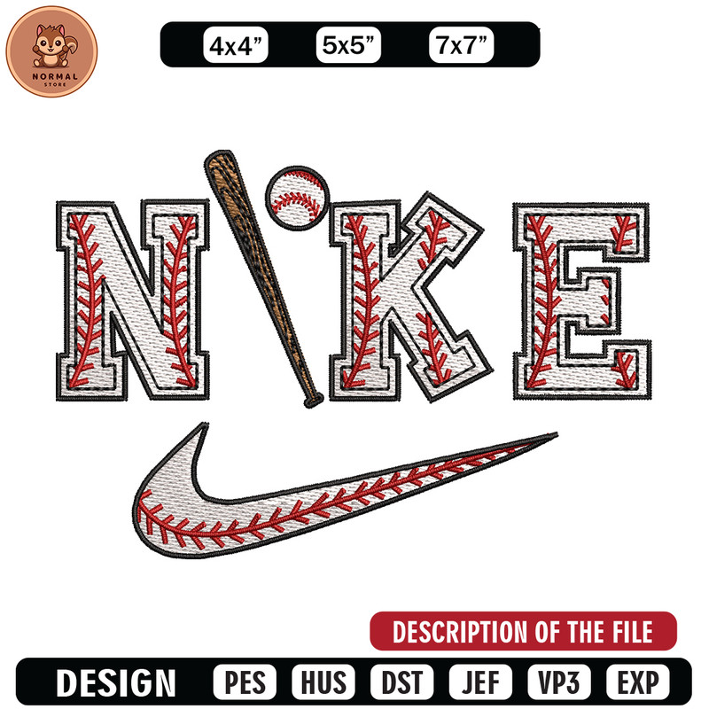 Baseball x nike embroidery design, Baseball embroidery, Nike design, Embroidery shirt, Embroidery file, Digital download.jpg