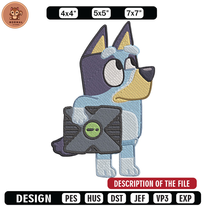 Bluey cartoon Embroidery, Bluey Embroidery, Embroidery File, cartoon design, cartoon shirt, Digital download..jpg
