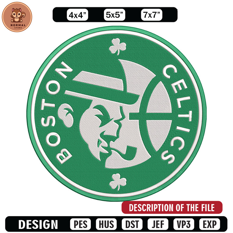 Boston Celtics logo embroidery design, NBA embroidery, Sport embroidery,Logo sport embroidery, Embroidery design.jpg