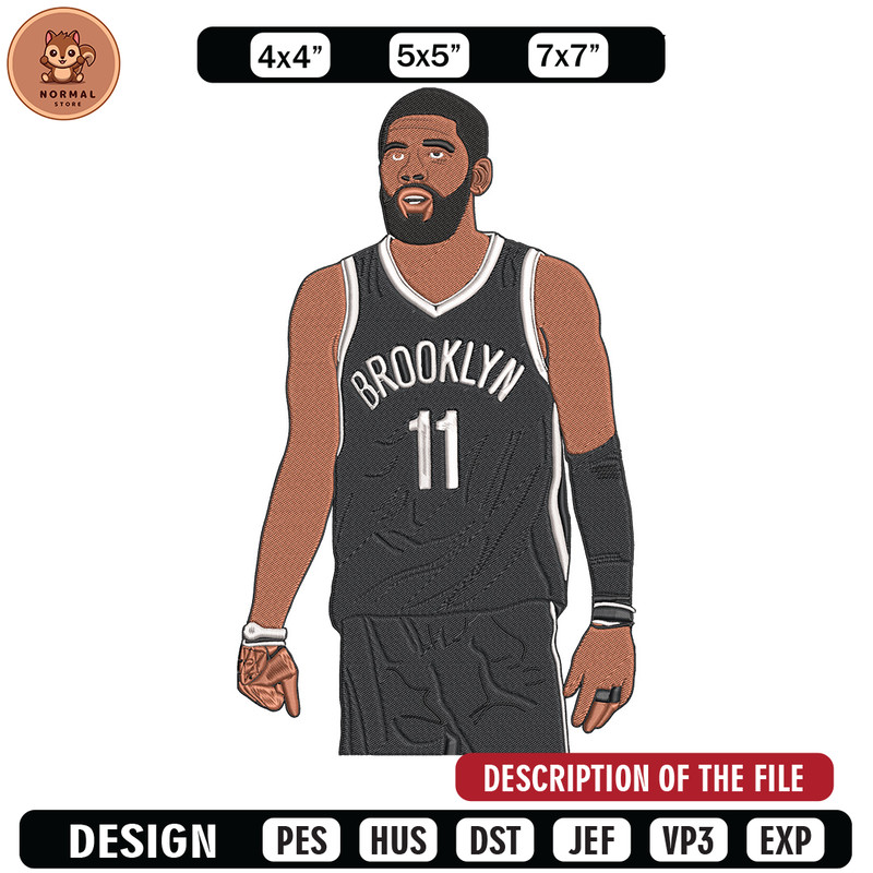 Brooklyn Nets player embroidery design, NBA embroidery,Sport embroidery, Logo sport embroidery, Embroidery design.jpg