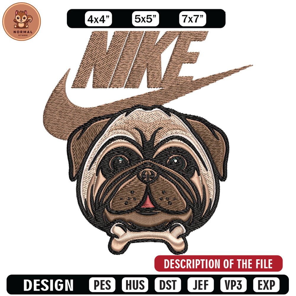 Bulldog Nike Embroidery design, Bulldog logo Embroidery, Nike design, Embroidery file, logo shirt, Instant download..jpg