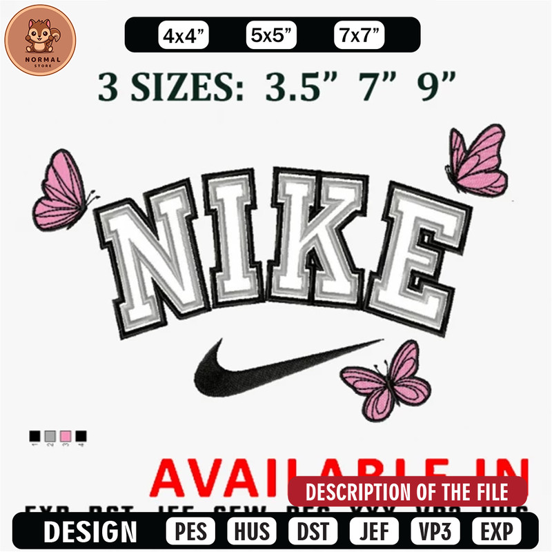 Butterfly x nike embroidery design, Brand design, Embroidered shirt, Brand shirt, Brand Embroidery, digital download.jpg