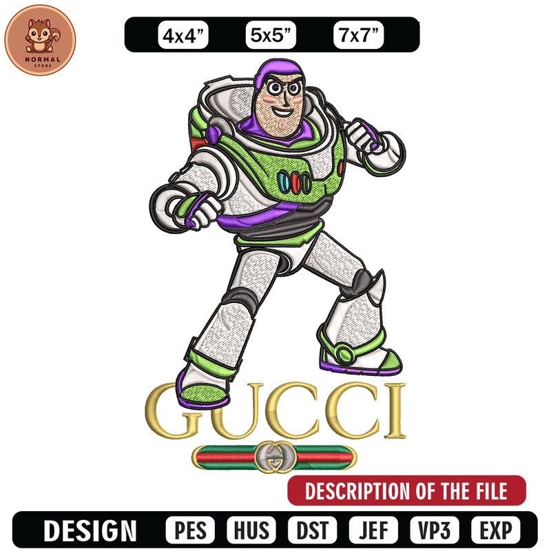 Buzz lightyear Gucci Embroidery design, Buzz lightyear Embroidery, cartoon design, Embroidery File, Instant download..jpg