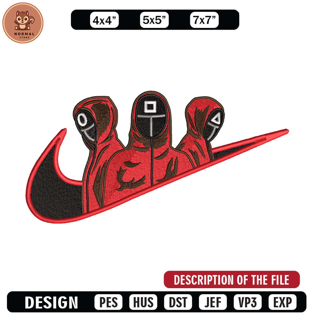 Calamar nike embroidery design, squid game embroidery, nike design, movie design, movie shirt, Digital download.jpg