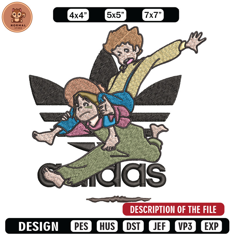 Cartoon adidas Embroidery Design, Adidas Embroidery, Embroidery File, Cartoon Embroidery, Logo shirt, Digital download.jpg
