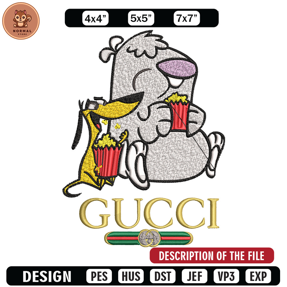 Cartoon Gucci Embroidery design, Cartoon Gucci Embroidery, cartoon design, Embroidery File, Gucci logo, Digital download.jpg
