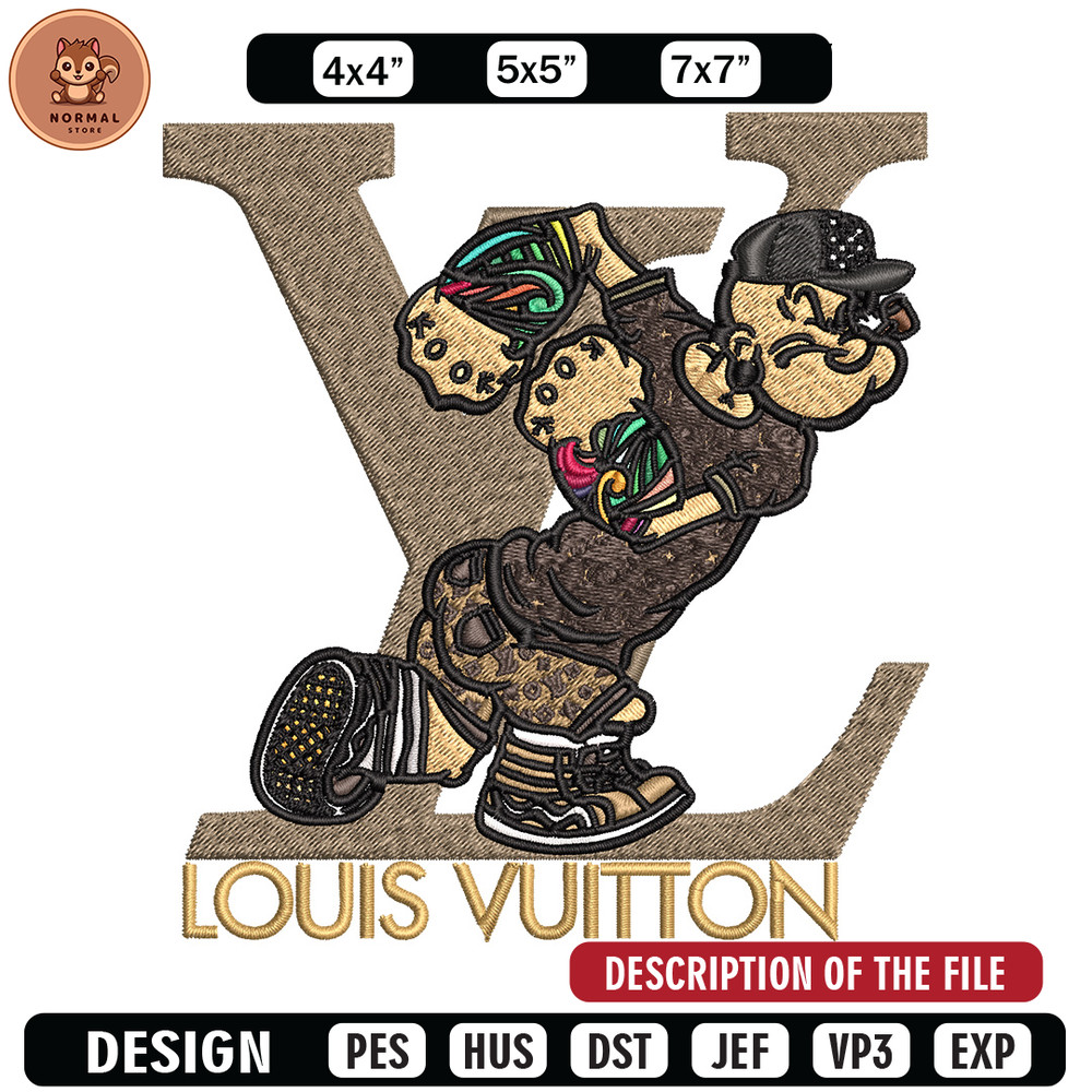 Cartoon man lv Embroidery Design, LV Embroidery, Embroidery File, Logo shirt, Sport Embroidery, Digital download.jpg
