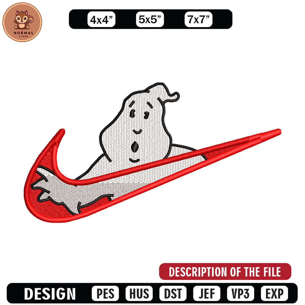 Casafantasmas nike embroidery design, Ghostbusters embroidery, nike design, movie design, movie shirt, Digital download.jpg