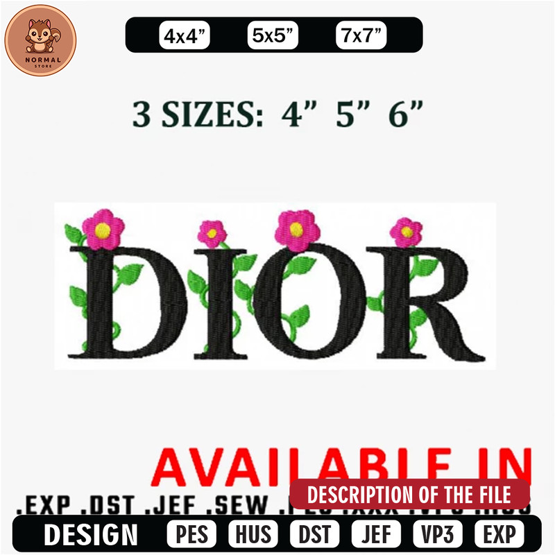 Dior logo embroidery design, Embroidered shirt, Brand Embroidery, Brand design, Brand shirt, digital download.jpg