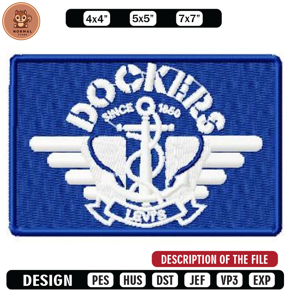 Dockers logo embroidery design, Embroidery design, Sale design, Embroidered shirt, Logo Embroidered, digital download.jpg
