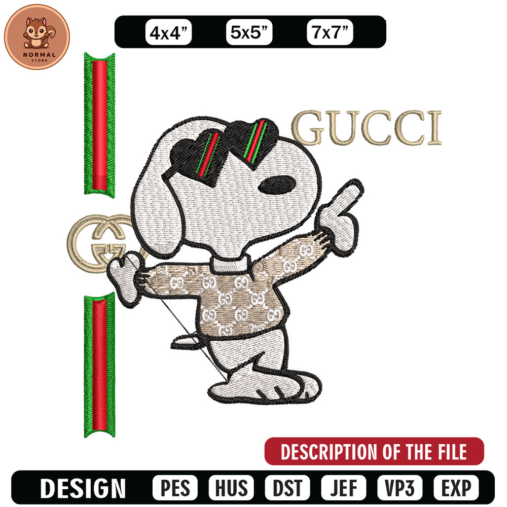 Dog gucci Embroidery Design, Gucci Embroidery, Embroidery File, Logo shirt, Sport Embroidery, Digital download..jpg