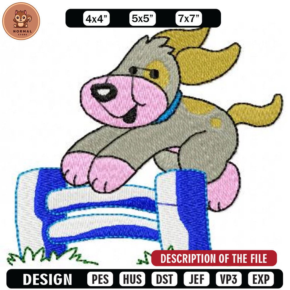 Dog jump embroidery design, Embroidery design, Sale design, Embroidered shirt, Dog Embroidered, digital download.jpg
