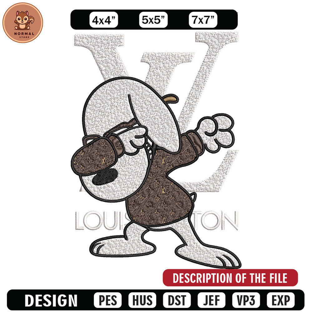 Dog louis vuitton Embroidery Design, LV Embroidery, Brand Embroidery, Embroidery File, Logo shirt, Digital download.jpg
