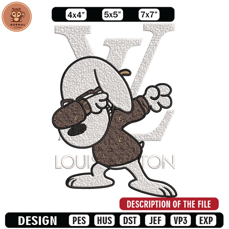Dog louis vuitton Embroidery Design, LV Embroidery, Brand Embroidery, Embroidery File, Logo shirt, Digital download.jpg