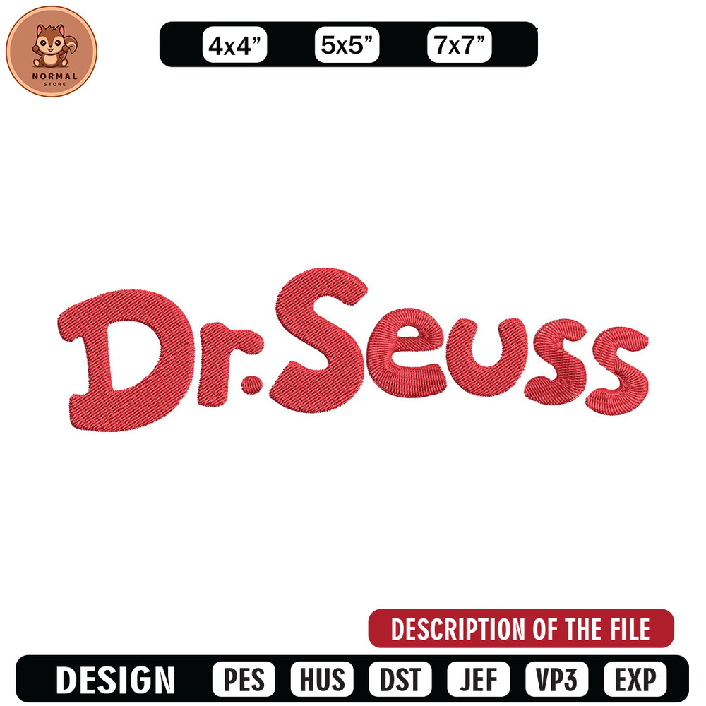 Dr seuss logo Embroidery Design, Dr seuss Embroidery, Embroidery File, Embroidery design, Digital download..jpg