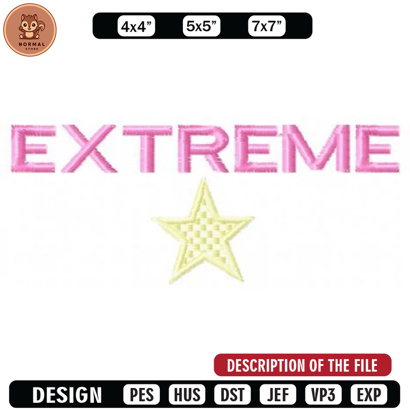 Extreme embroidery design, Embroidery design, Sale design, Embroidered shirt, Logo Embroidered, digital download.jpg