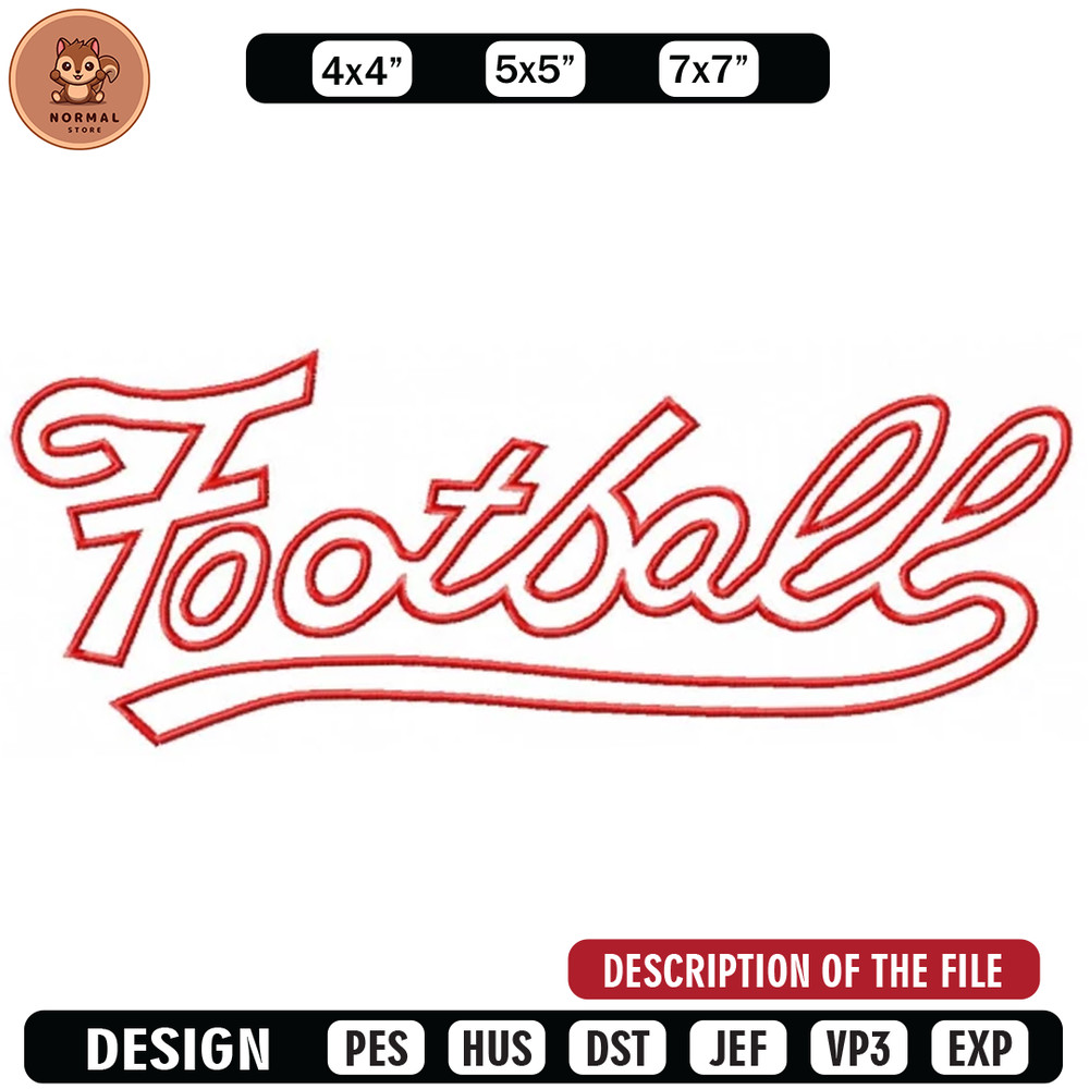 Football logo embroidery design, Embroidery design, Sale design, Embroidered shirt, Logo Embroidered, digital download.jpg