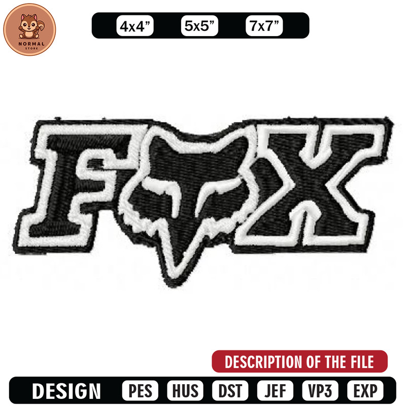 Foxblack logo embroidery design, Brand design, Embroidered shirt, Brand shirt, Brand Embroidery, digital download.jpg