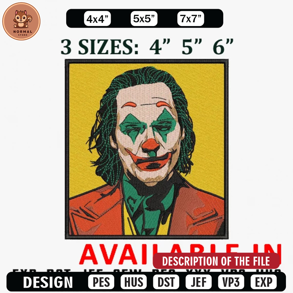 Frame joker embroidery design, Brand design, Embroidered shirt, Brand shirt, Brand Embroidery, digital download.jpg