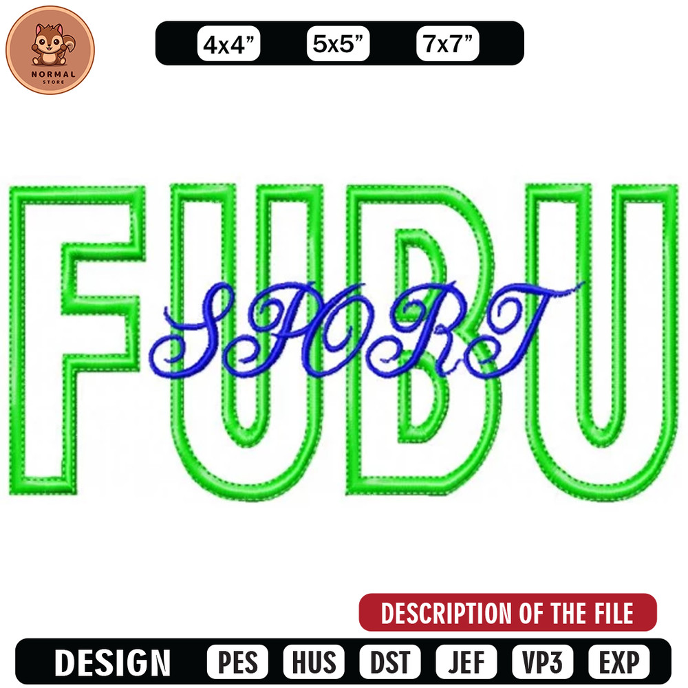 Fubu sport embroidery design, Embroidery design, Sale design, Embroidered shirt, Sport Embroidered, digital download.jpg