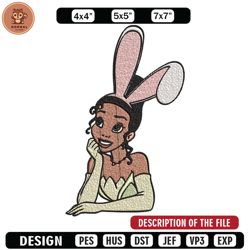 Girl bunny Embroidery design, Girl bunny Embroidery, Cartoon design, Embroidery File, logo shirt, Digital download..jpg