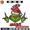Grinch Middle Finger Embroidery design, Grinch christmas Embroidery, Embroidery File, Grinch design, Instant download..jpg