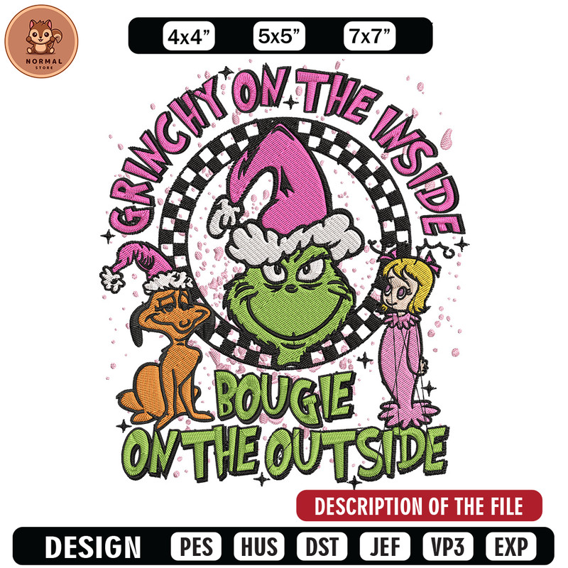 Grinch on the inside Embroidery Design, Grinch Embroidery, Embroidery File, Chrismas Embroidery, Digital download.jpg