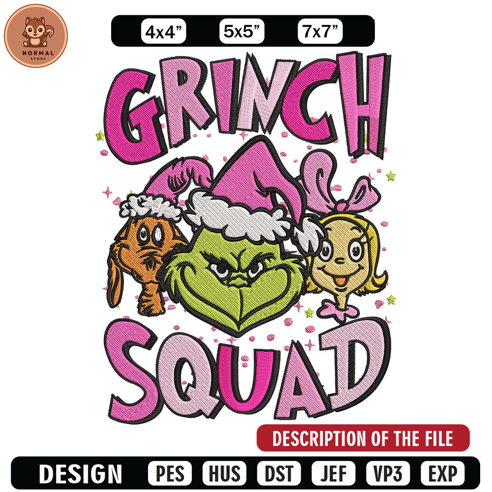 Grinch squad Embroidery Design, Grinch Embroidery, Embroidery File, Chrismas Embroidery, Anime shirt, Digital download.jpg
