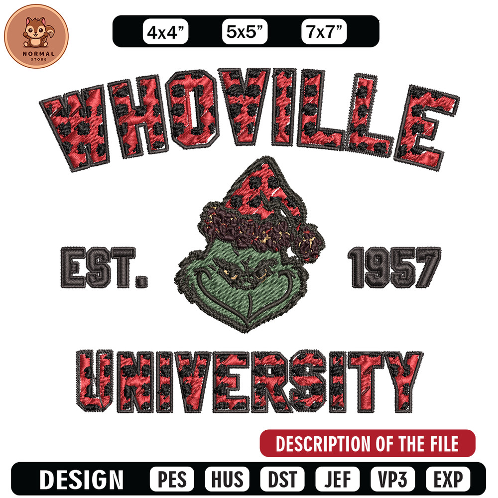 Grinch Whoville University Christmas Embroidery design, Grinch Christmas Embroidery, Grinch design, Digital download..jpg
