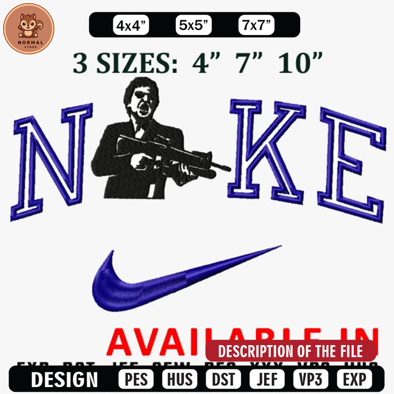 Gunman x nike embroidery design, Brand design, Embroidered shirt, Brand shirt, Brand Embroidery, digital download.jpg