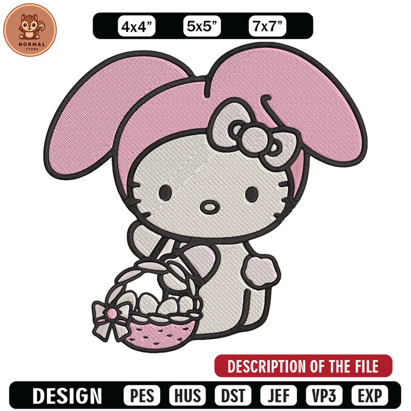 Hello Kitty Easter Embroidery Design, Hello kitty Embroidery, Embroidery File, Anime Embroidery, Digital download.jpg